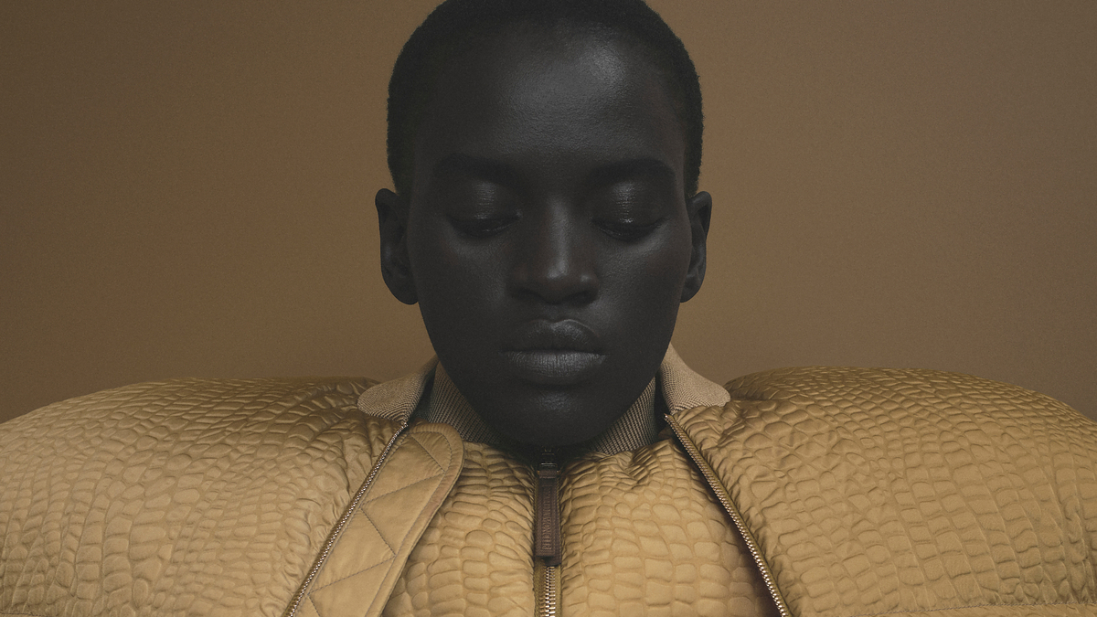 moncler genis and roc nation collab collection model is pictured