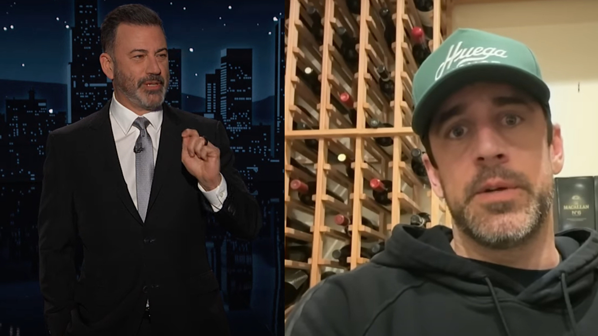 kimmel and rodgers are pictured
