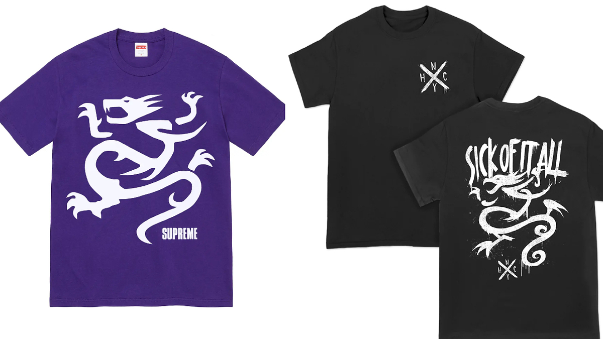 supreme and sick of it all shirts