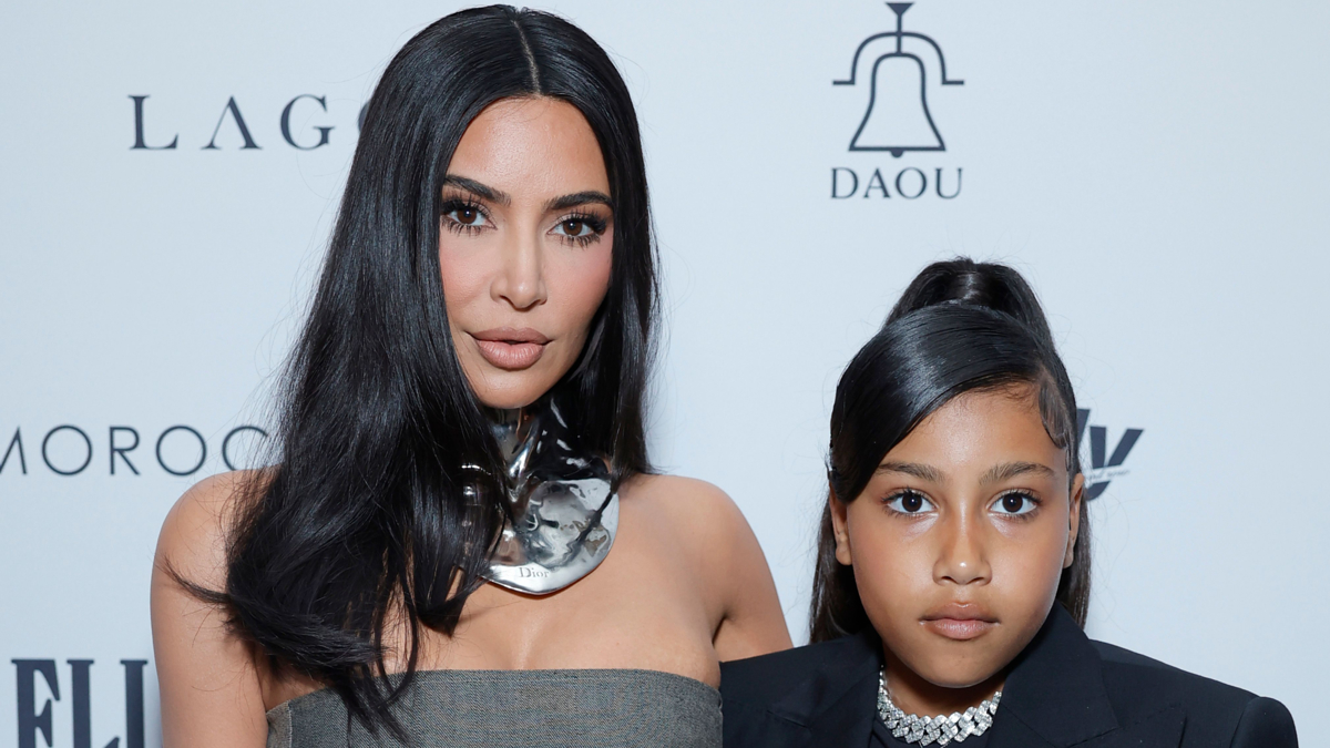 kim and north on the red carpet