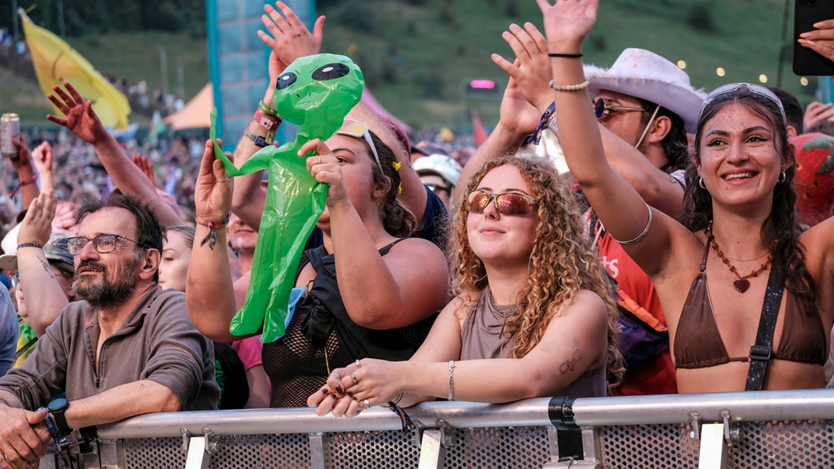 Music festival goers
