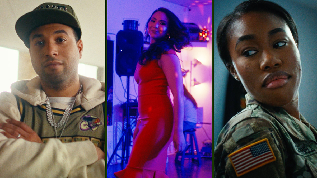 Sgt. Anthony Amos,  Lt. Col. Beatriz Florez, and Sgt. Renieal Campbell