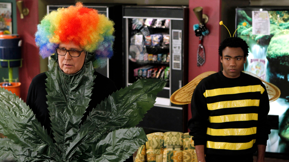 chevy chase and donald glover on community