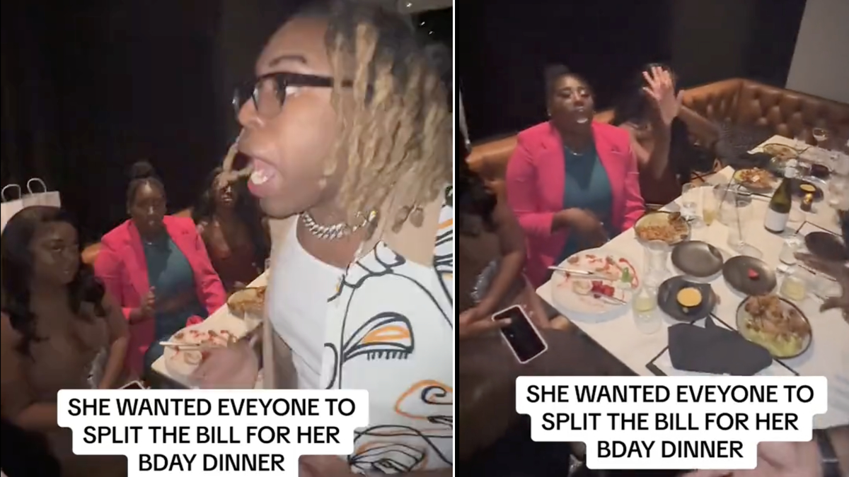 tiktok bill split clip is pictured