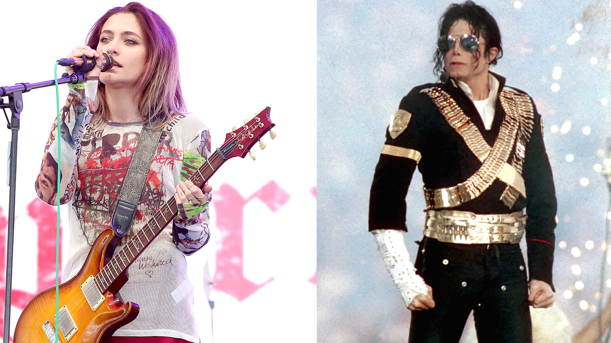 paris jackson and mj are pictured