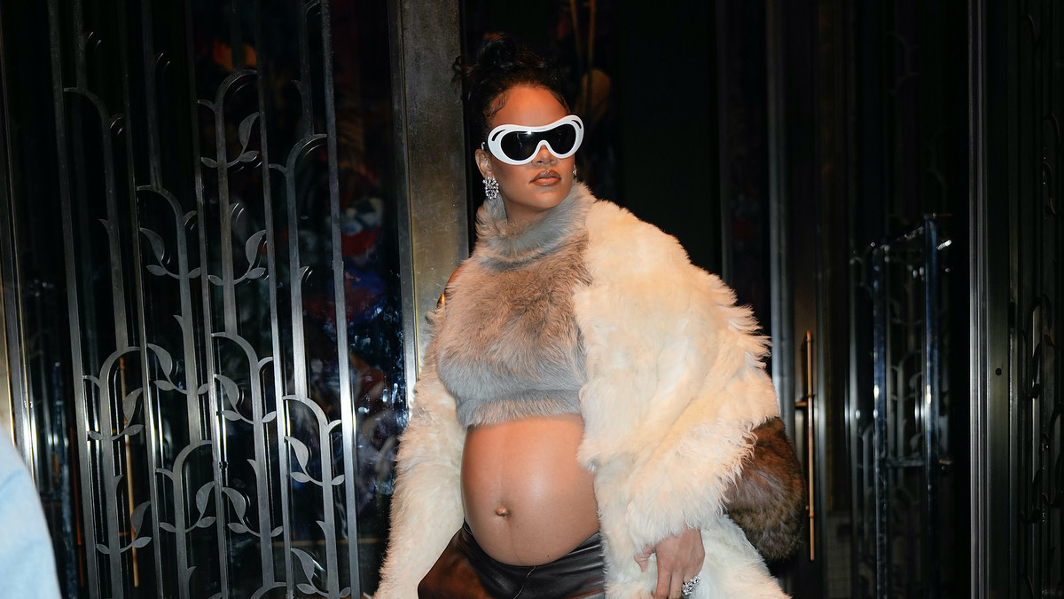 Rihanna is seen on May 05, 2023 in New York City