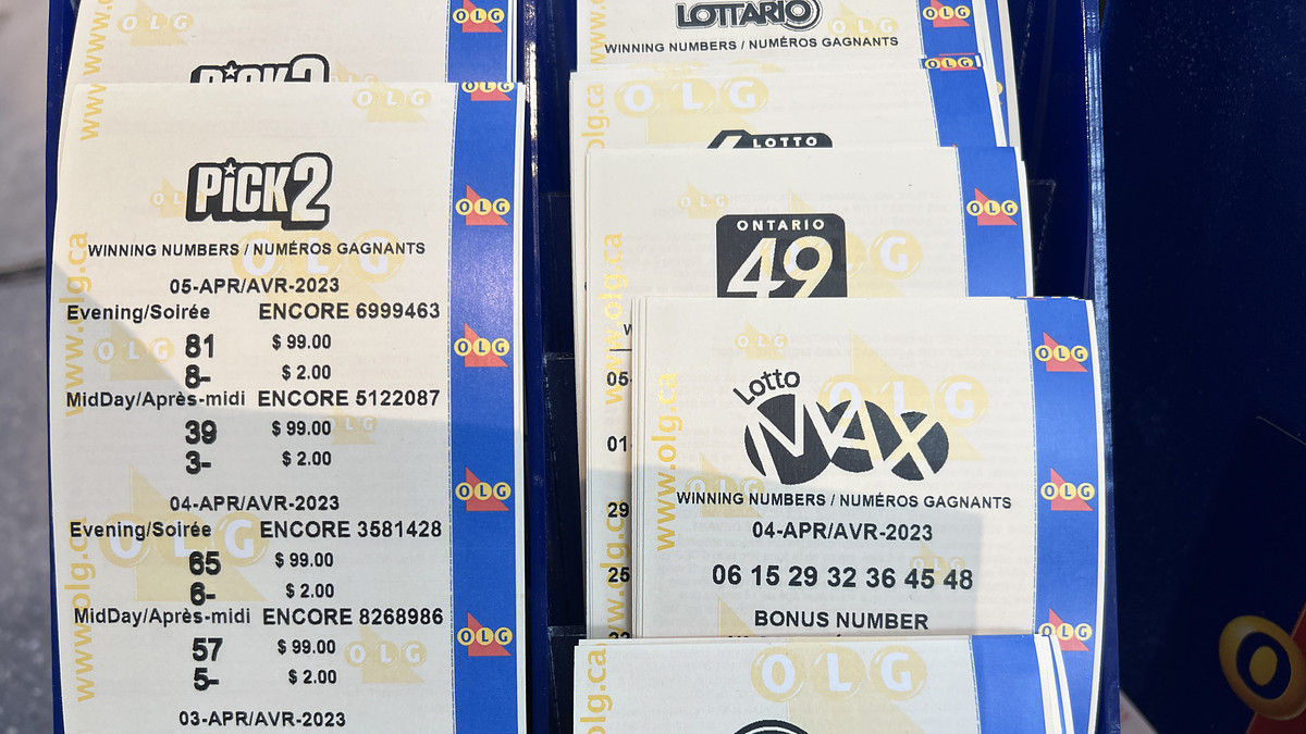 Pile of Canadian lottery tickets