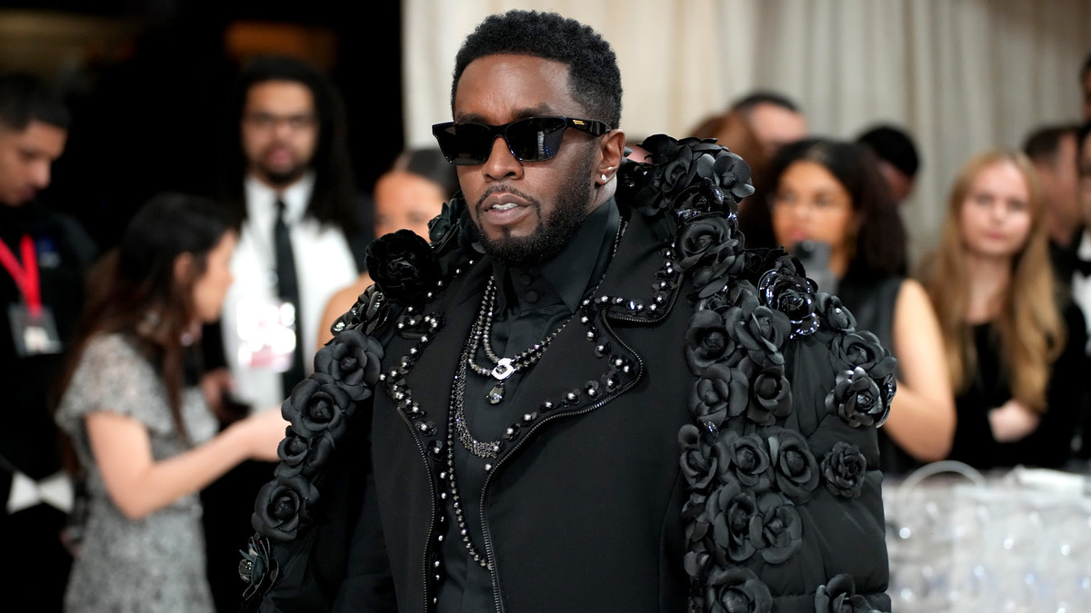 diddy is seen on carpet at met gala