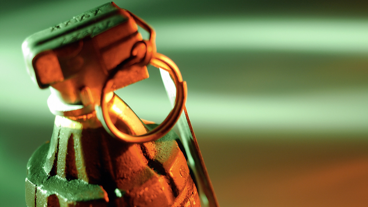 a grenade is pictured
