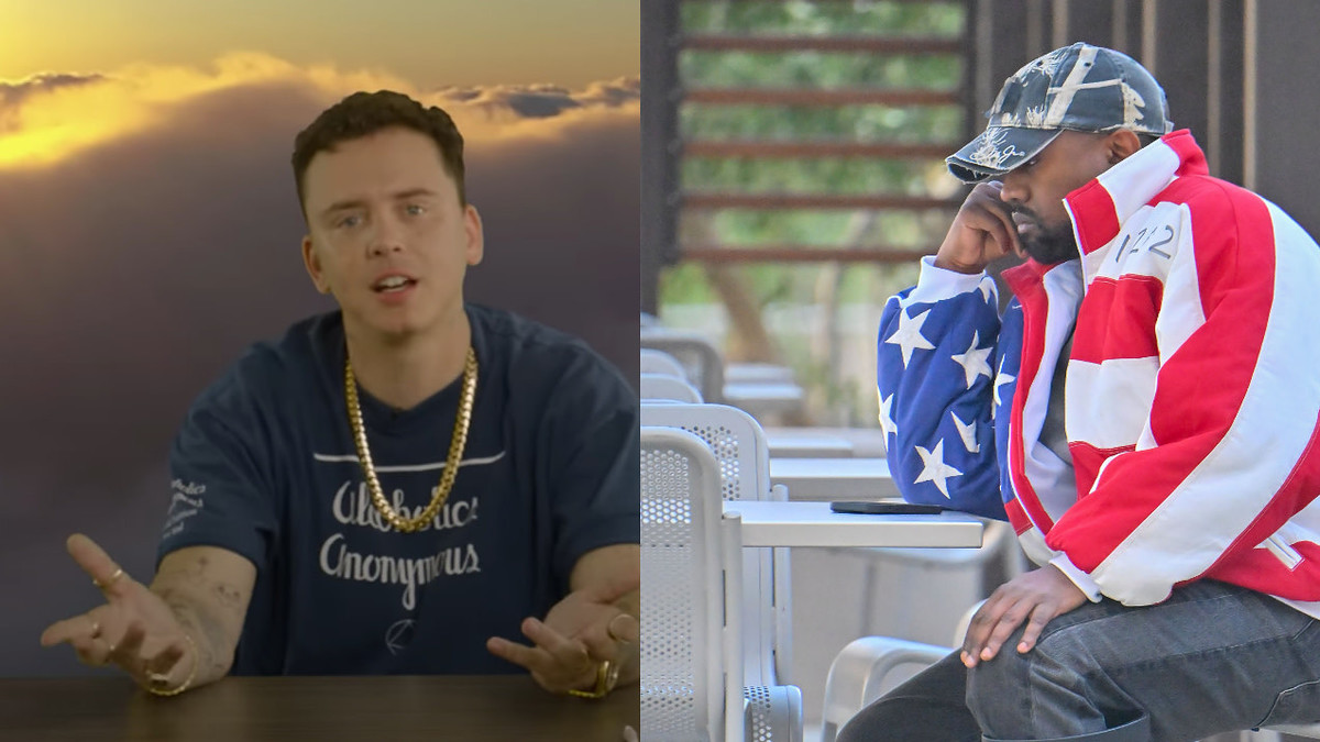 logic and ye are pictured sitting