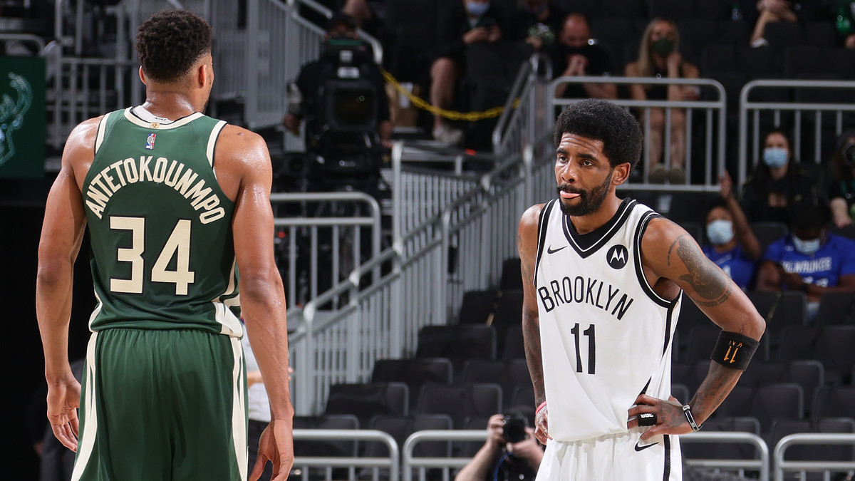 Giannis Antetokounmpo and Kyrie Irving