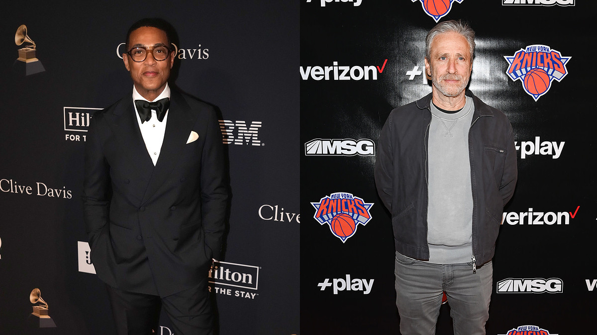 Don Lemon and Jon Stewart in a splice image