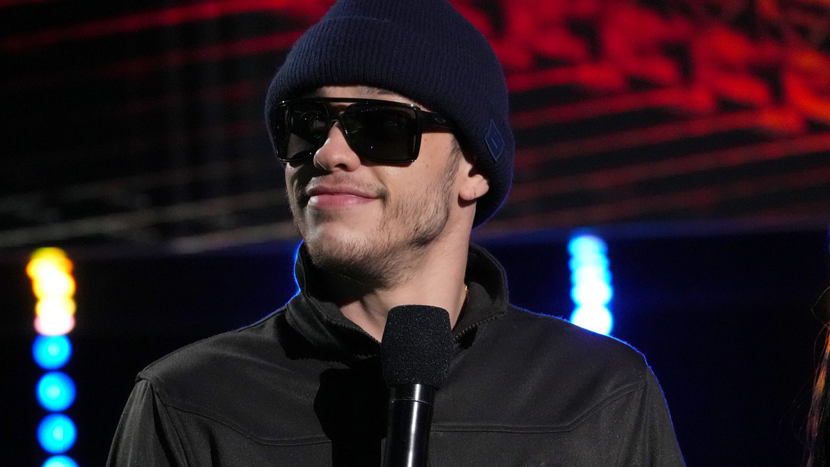 Pete Davidson is seen at a Nickelodeon event