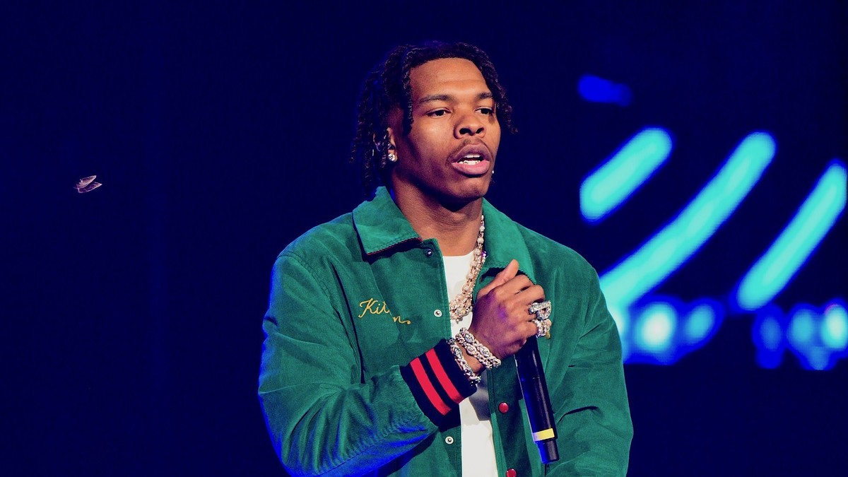 Rapper Lil Baby performs during "On Big Party Tour" at FLA Live Arena