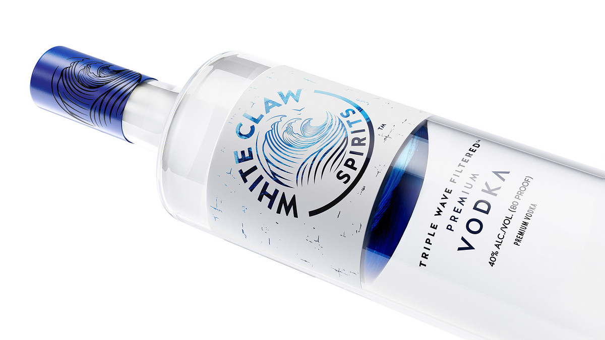 white claw vodka is shown