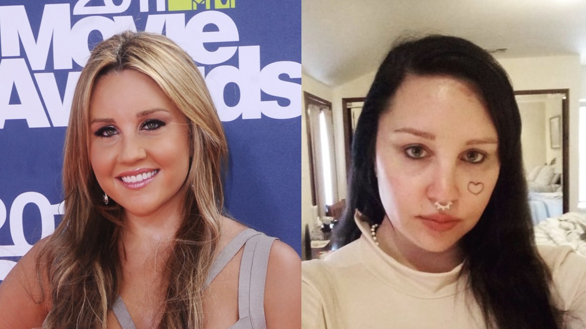 Two images of Actress Amanda Bynes one from 2011 and one from more recently.