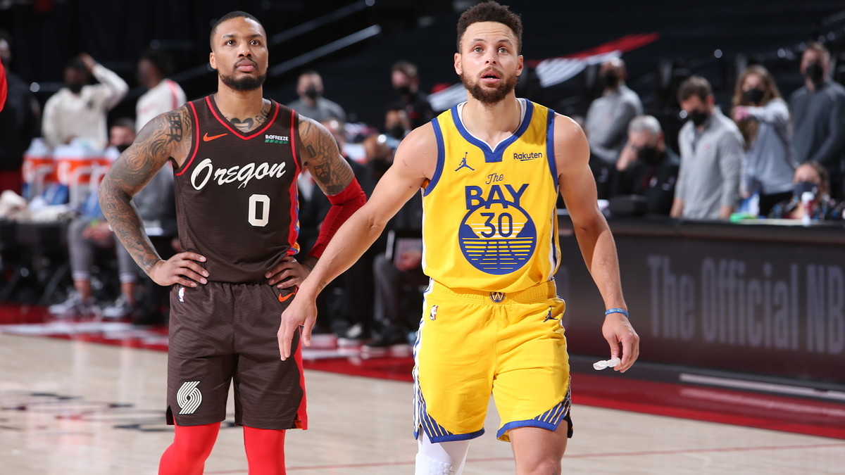 Damian Lillard and Stephen Curry; nba greatest shooters