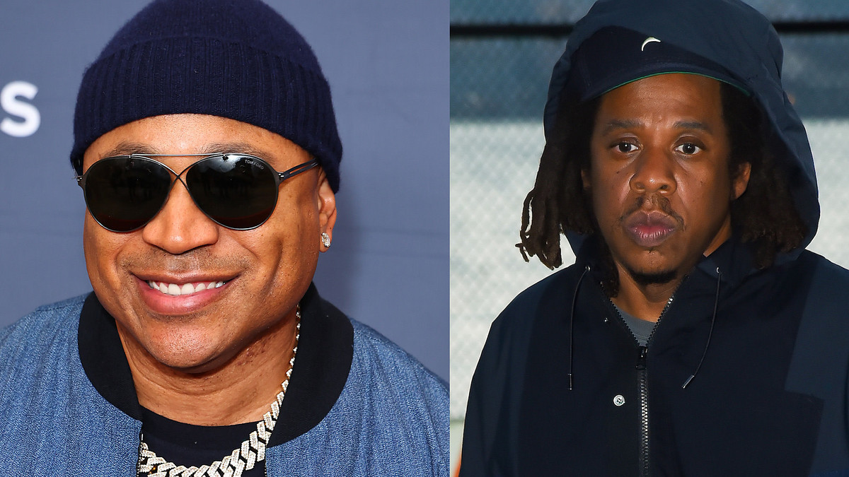Split image of LL Cool J and Jay Z