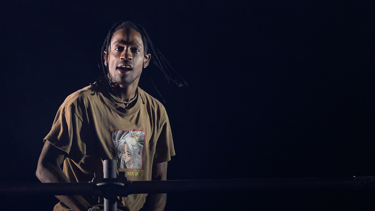 Travis Scott performs at Hayarkon Park on March 14, 2023