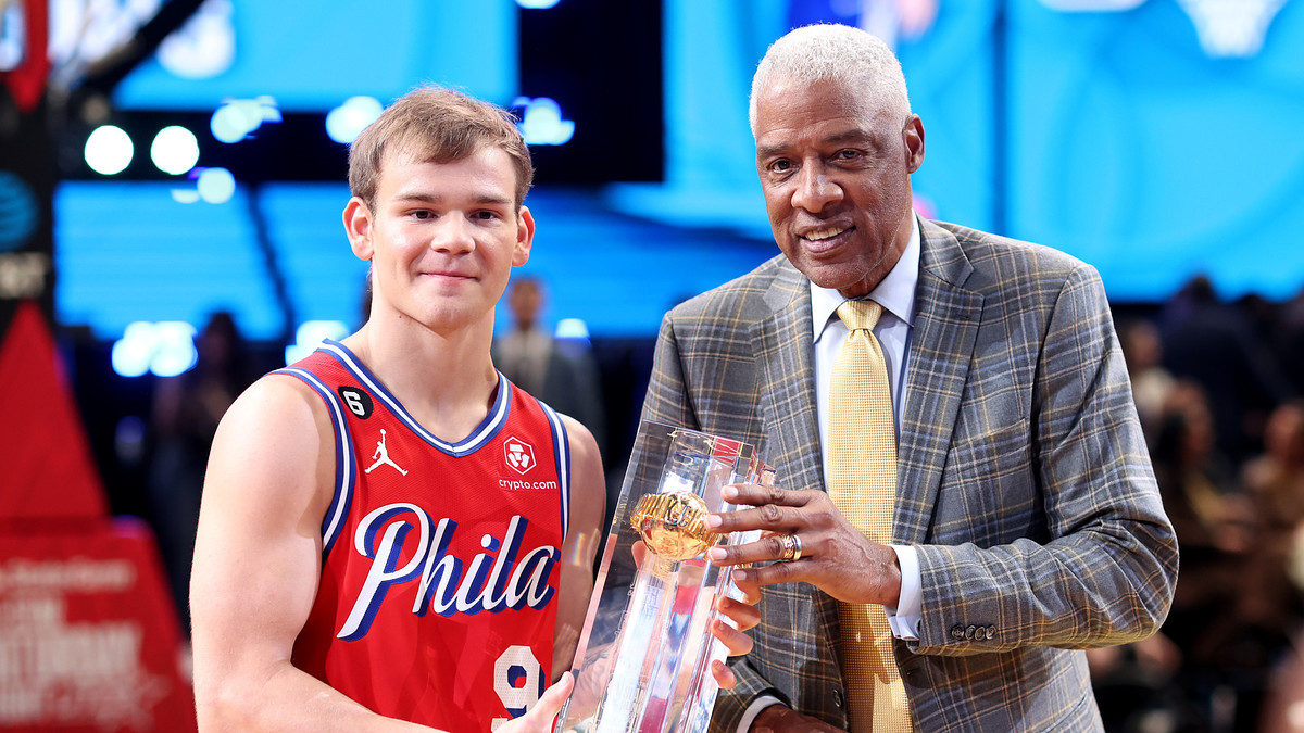 Mac McClung & Julius Erving 2023 NBA All-Star Slam Dunk Contest Champion