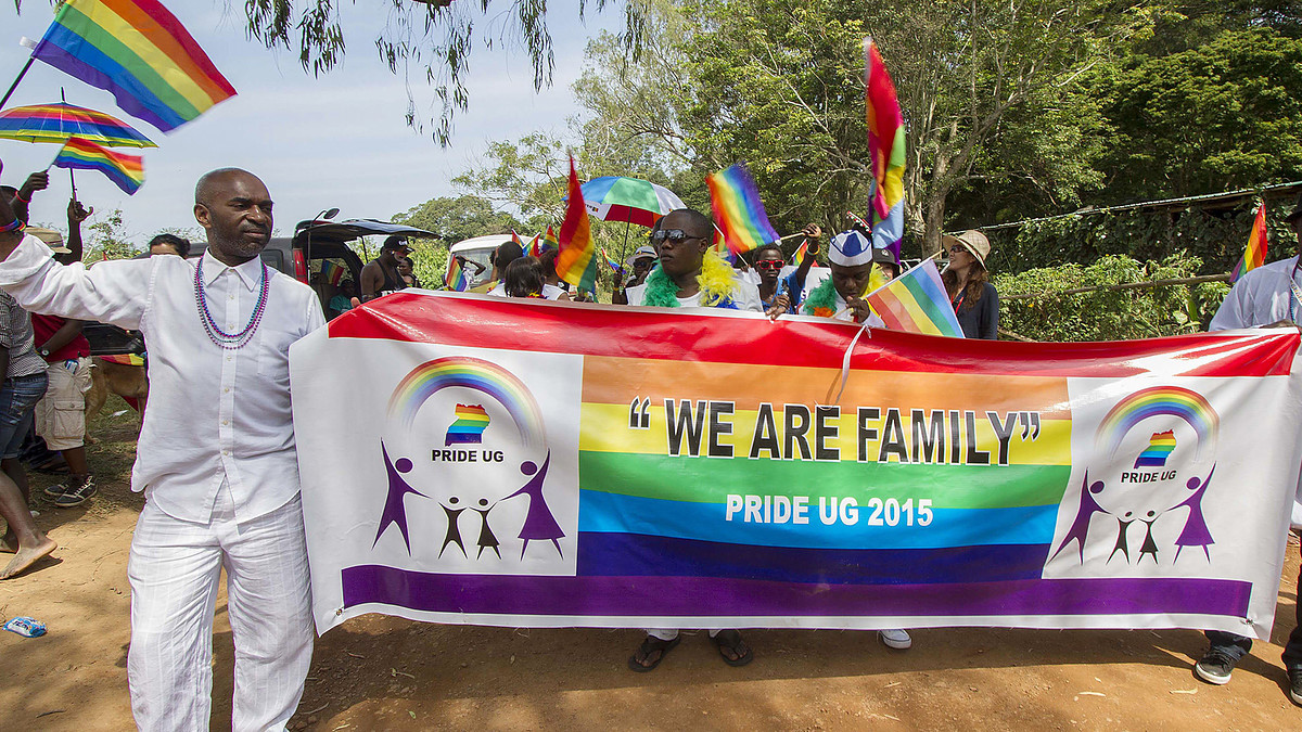 Gay Pride parade in Entebbe on August 8, 2015