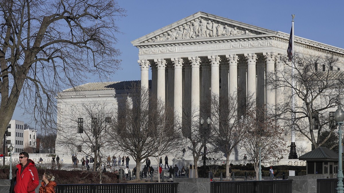 The Supreme Court of the United States building are seen in Washington D.C.