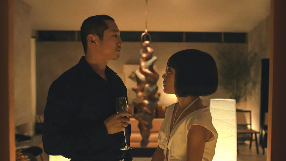 Steven Yeun and Ali Wong in the trailer for Beef.