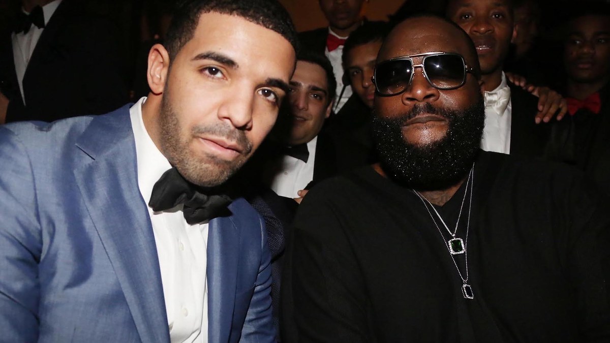 Drake and Rick Ross attend a NYE party in 2013