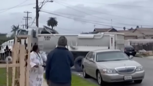 Man Crashes Dump Truck Into Home