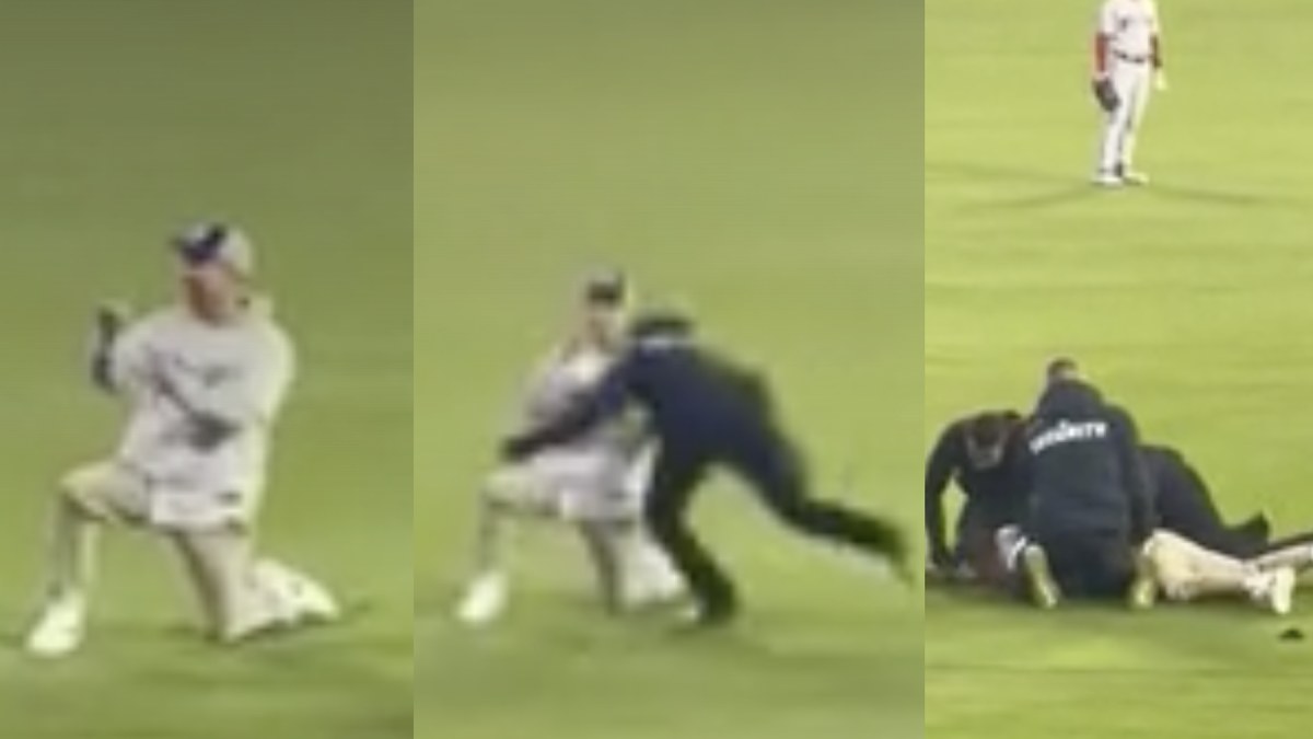 Man tackled at Dodgers game while trying to propose to girlfriend on the field