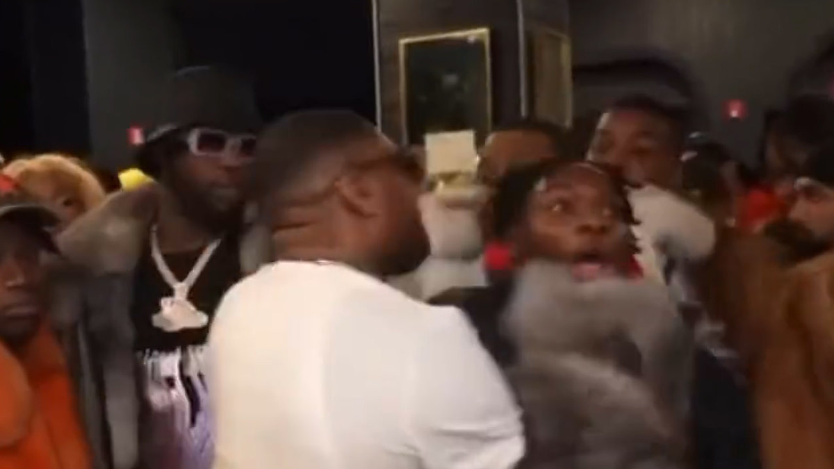 Maino choking YouTuber Buba100x in a viral clip