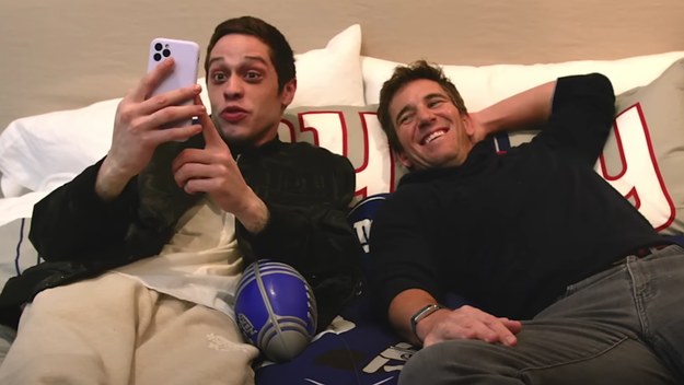 Screenshot from Pete Davidson's appearance on the latest episode of 'The Eli Manning Show.'