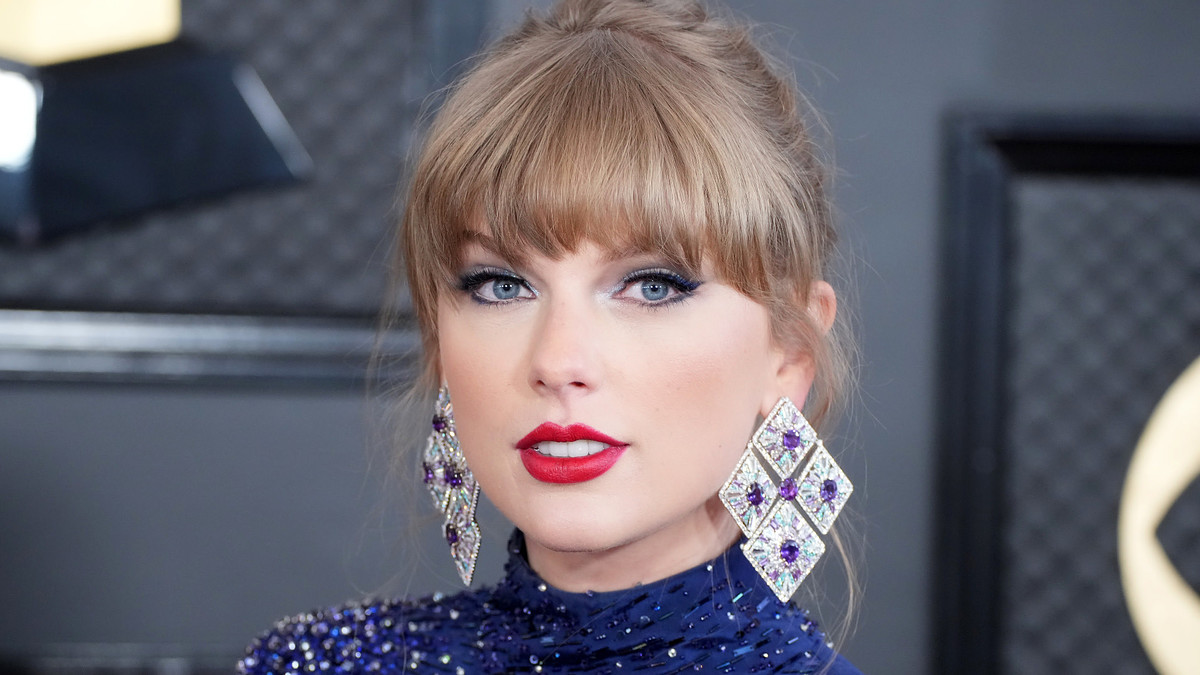 Taylor Swift attends the 65th GRAMMY Awards.