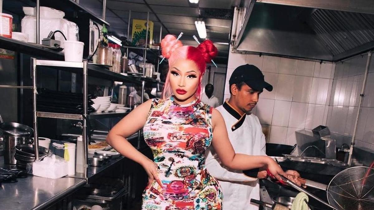 The cover art for Nicki Minaj's "Red Ruby Da Sleeze"