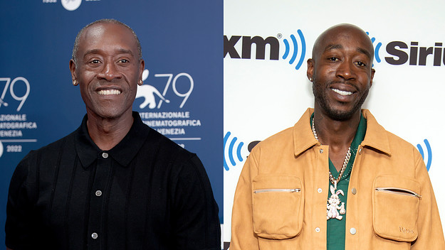 Don Cheadle and Freddie Gibbs in a splice image