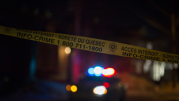 Police tape in Quebec after crime