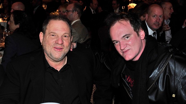Producer Harvey Weinstein (L) and Writer, Producer, Director Quentin Tarantino