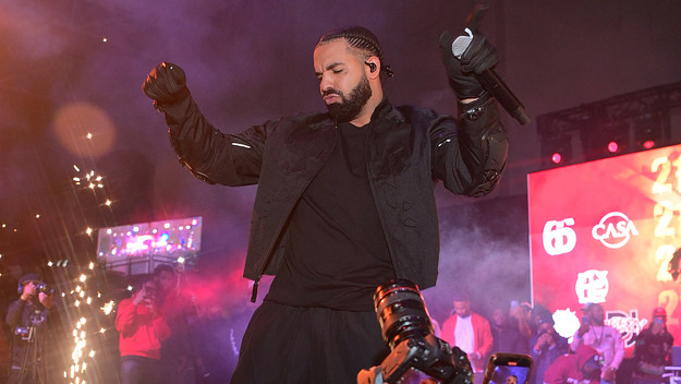 Drake is seen performing live