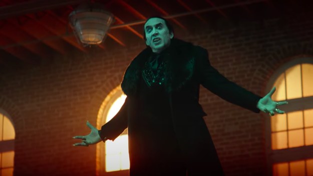 Nic Cage is pictured as a vampire
