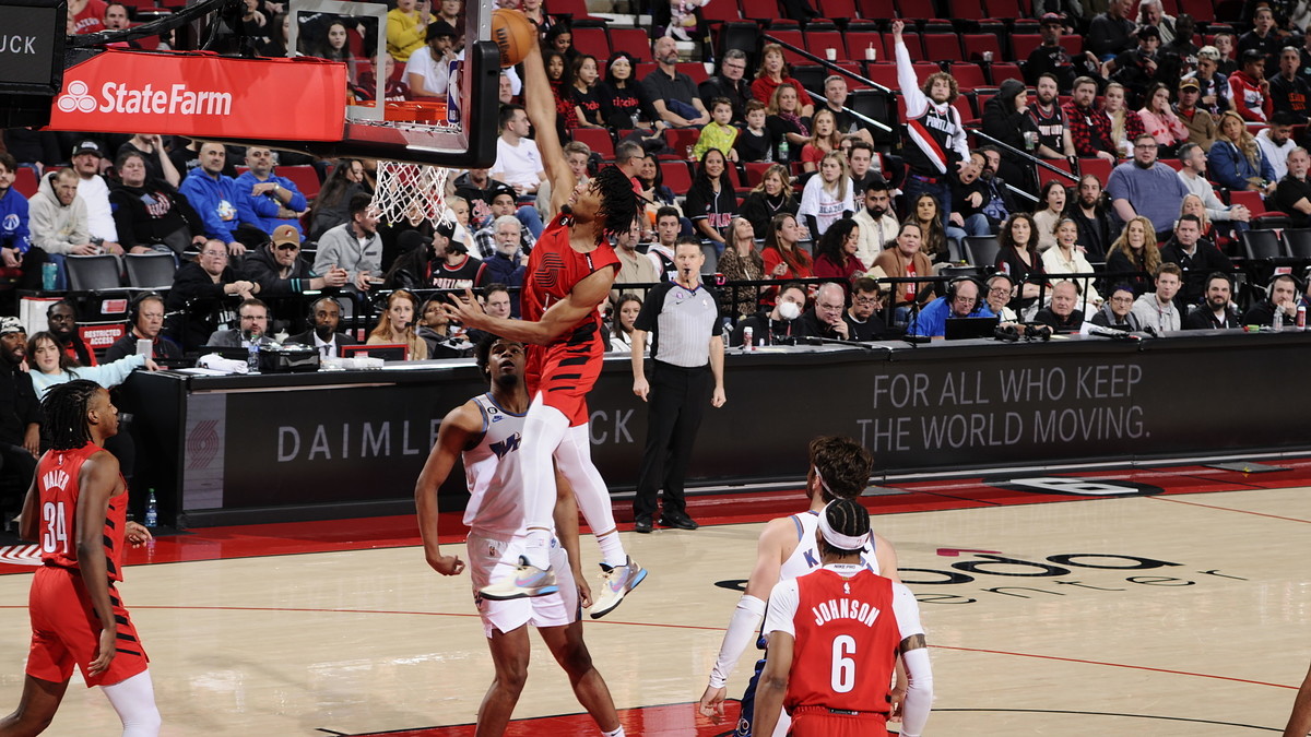 Shaedon sharpe against wizards