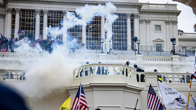 Pro-Trump supporters storm the U.S. Capitol.