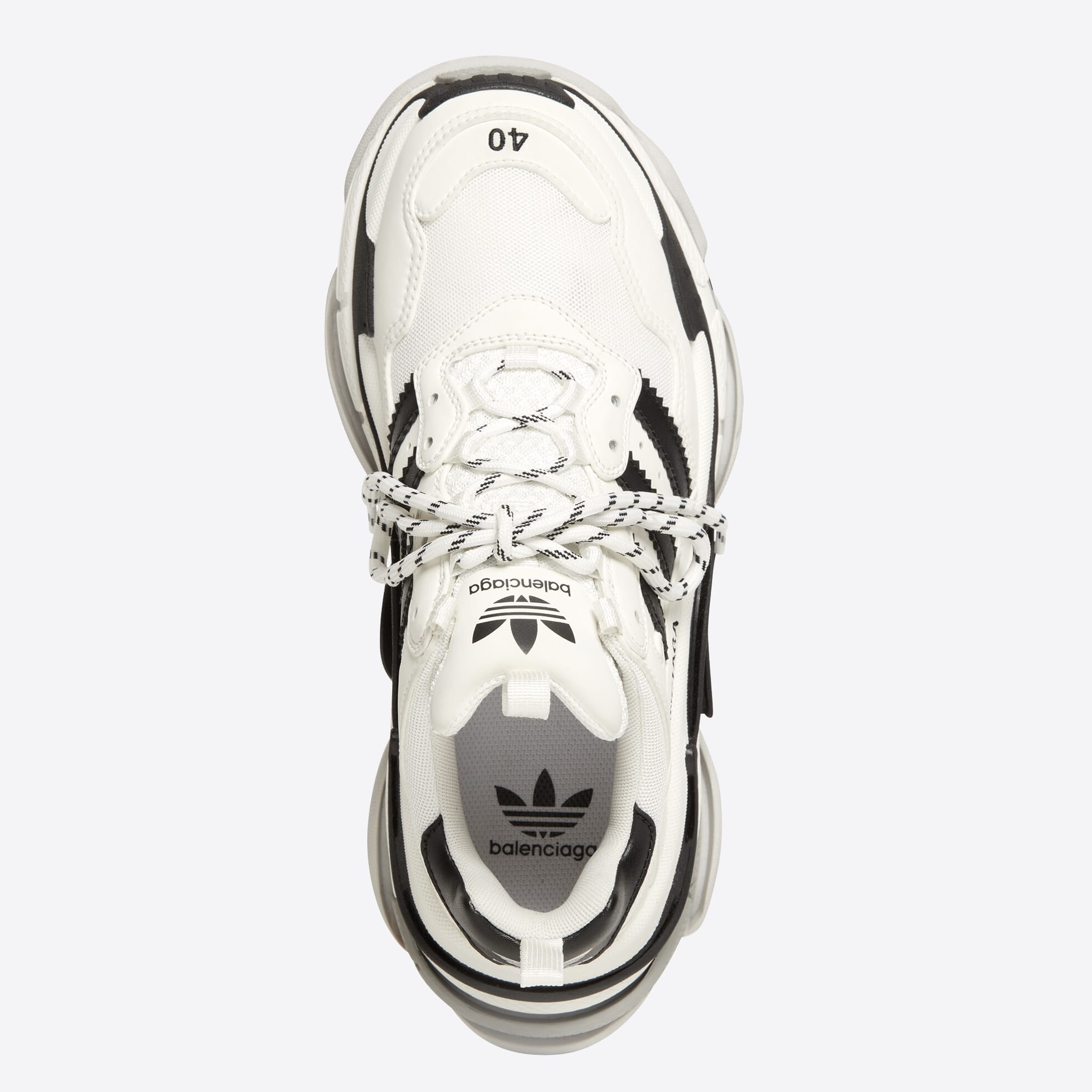 ★BALENCIAGA X ADIDAS★ TRIPLE S SNEAKERS WHITE BLACK First Look adidas x Balenciaga Triple S