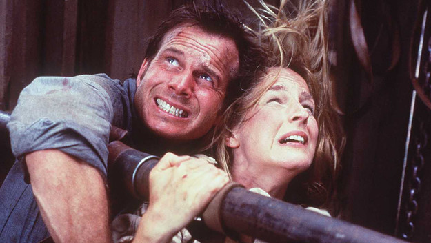 A still from the film Twister is shown