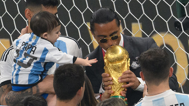 Salt Bae at the 2022 world cup final