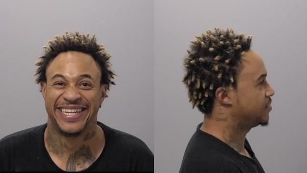 Orlando Brown mugshot following arrest in Ohio