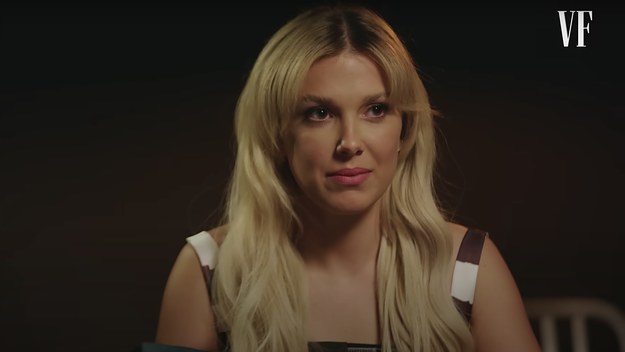 Screenshot of Millie Bobby Brown in Vanity Fair video