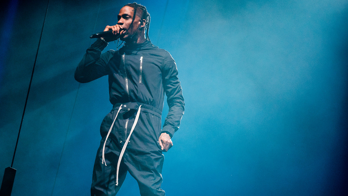 Travis Scott is seen performing live