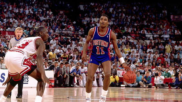 Isiah Thomas and Michael Jordan