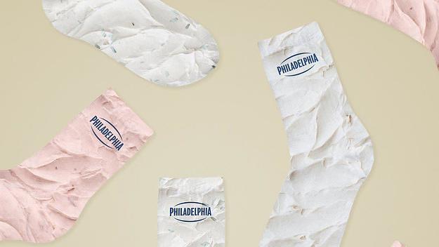 Philly cream cheese socks