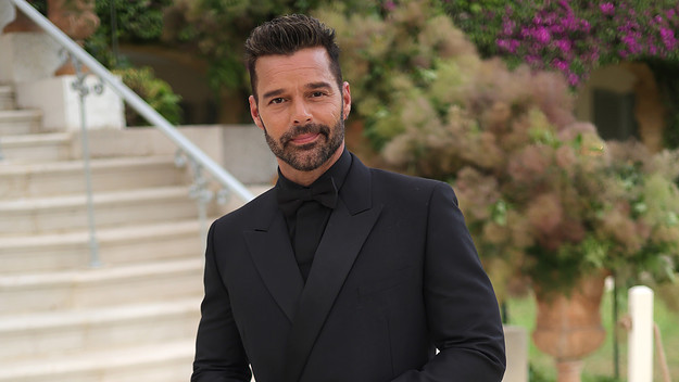 Ricky Martin is seen having his photo taken at an event